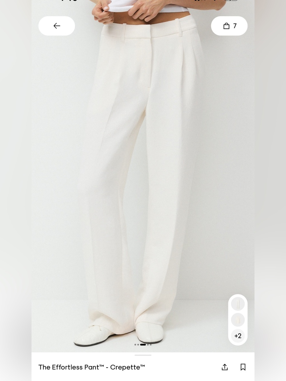 Aritzia Effortless Pant - Crepette - 12